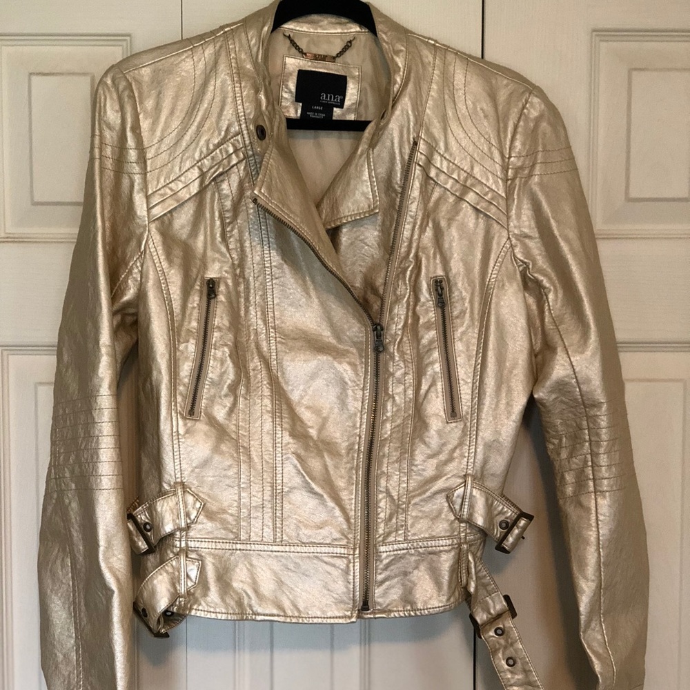 Lightweight metallic gold jacket